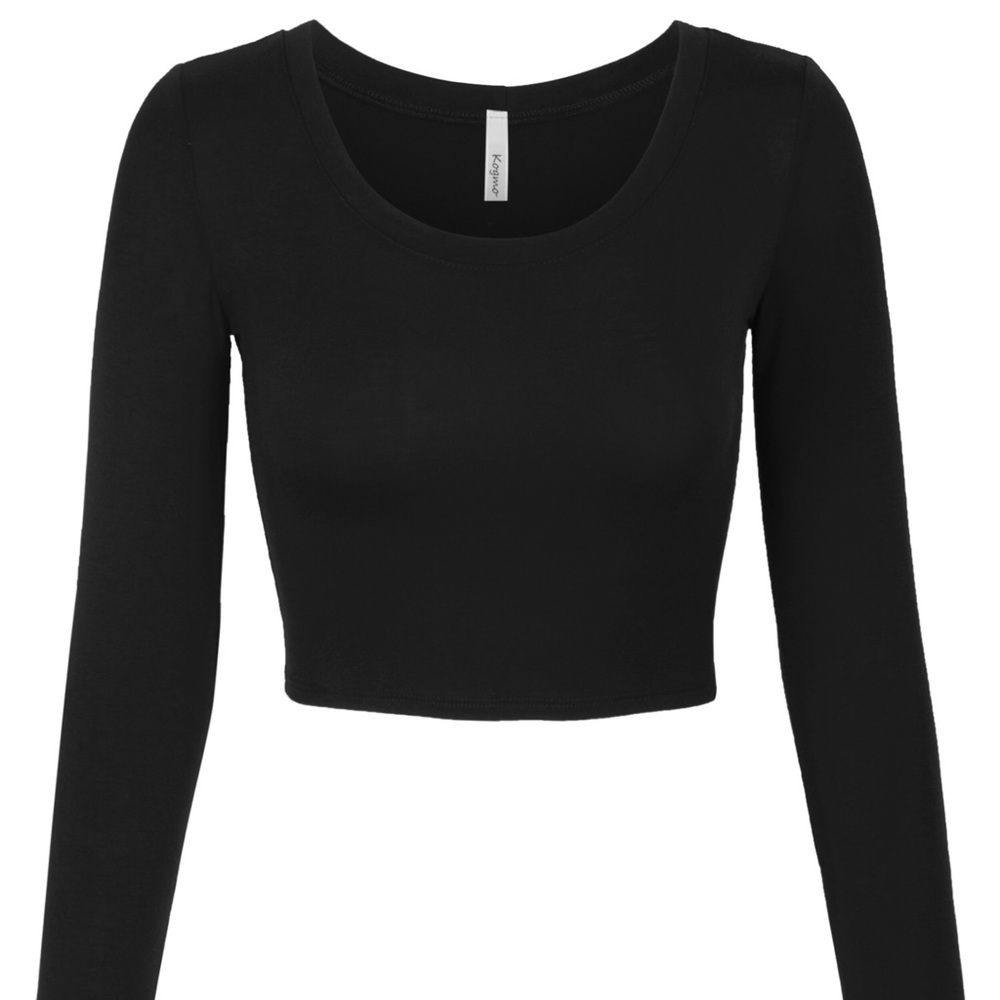 Black Top 1X 🖤 Sexy Plus Crop